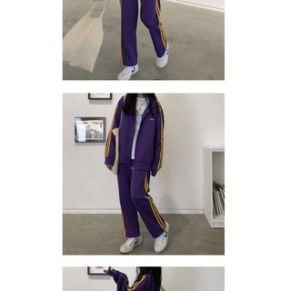 [ORDER] SET ĐỒ THỂ THAO SỌC DÀI TÍM ULZZANG SIÊU CHẤT