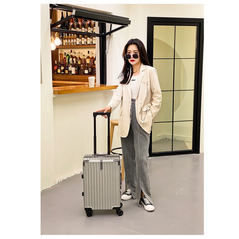 Vali Khung Nhôm Khóa số TSA siêu Hot Màu SILVER size 20 inch xách tay