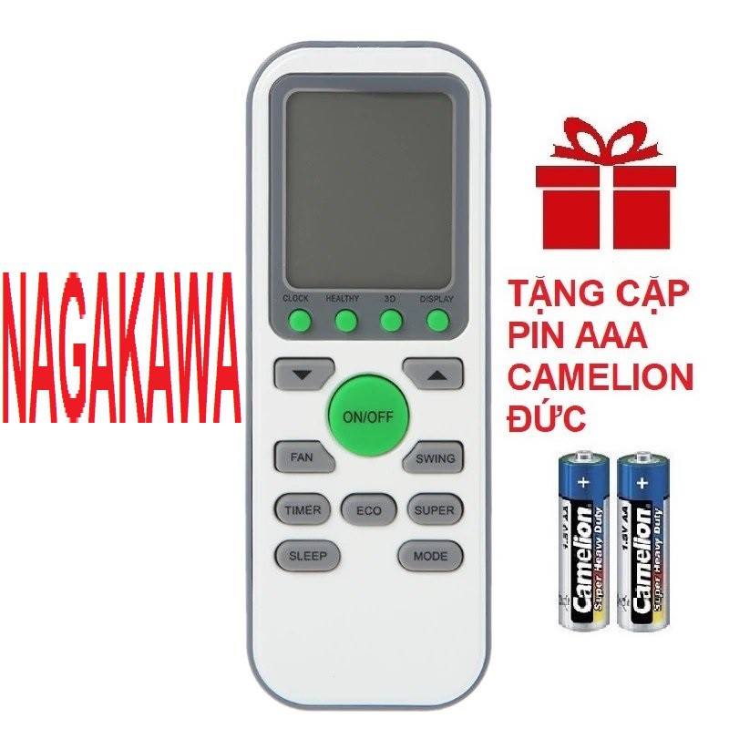 Remote máy lạnh NAGAKAWA mẫu 3 - Điều khiển điều hòa NAGAKAWA mẫu 3