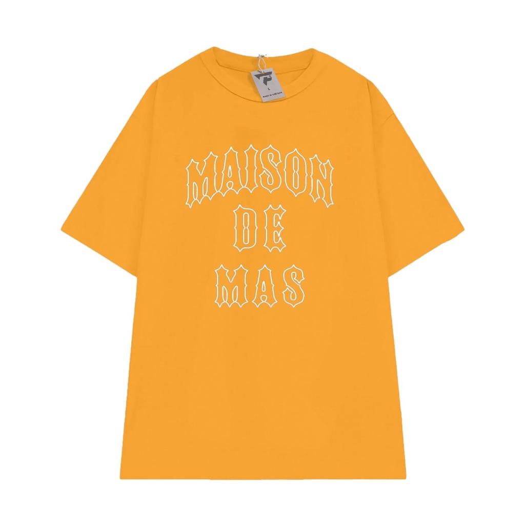 Áo thun basic unisex in chữ MAISON DE MAS form rộng tay lỡ FPLUS FP112