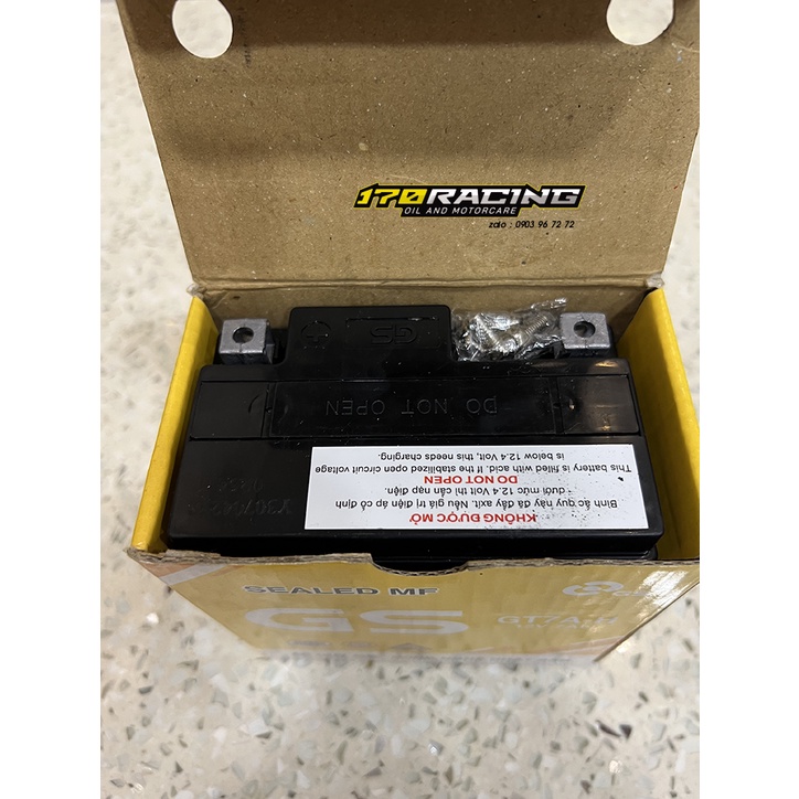 (HCM) Bình Ắc Quy Xe Gắn Máy GS GT7A-H SEALED MF 12V-7Ah (10 HR) Chuyên Dùng Cho Xe VESPA , @ , SH Ý , DYLAN .