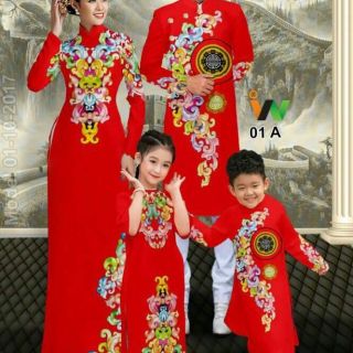Combo vải áo dài gia đình
