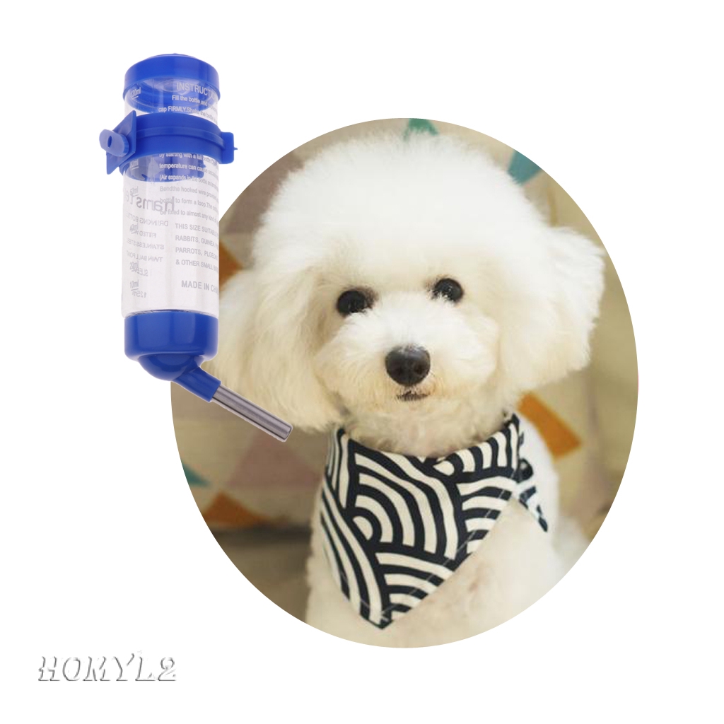 Kennel Cage Water Dispenser 125ML Pet Dog Water Bottle for Bunny Hamster