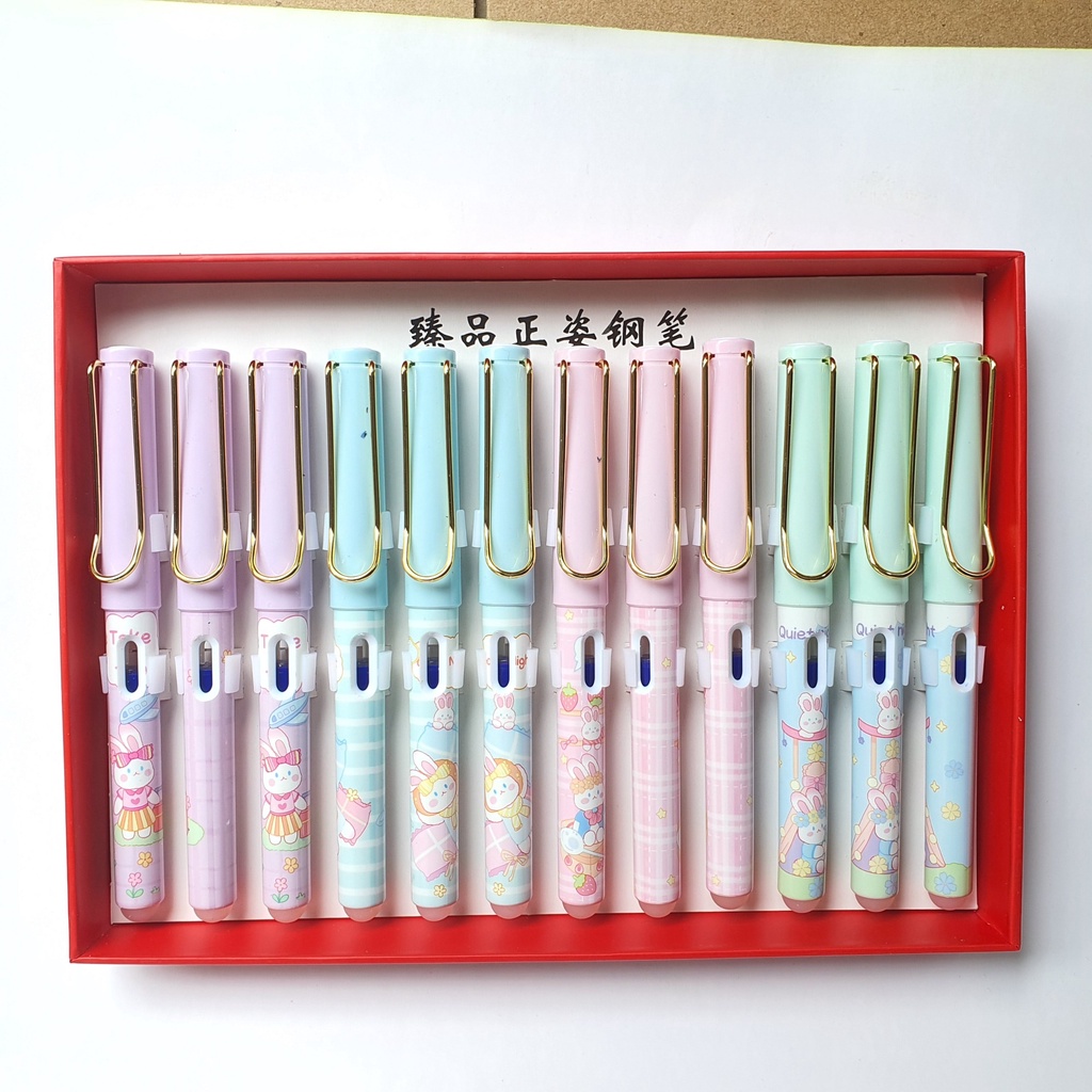 Bút máy xóa được. Ngòi trơn, thanh đậm, siêu bền, hình dễ thương. Bút mực tẩy được ( Hàng nội địa Trung) Soleil Home