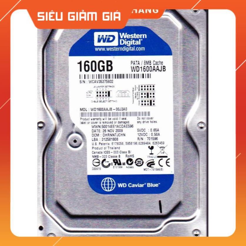 Ổ cứng HDD WD Caviar Blue 160Gb Sata PC