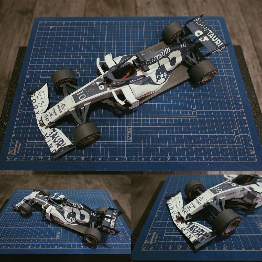 Mô hình giấy 3D xe đua F1 Honda AT01 đội AlphaTauri tỉ lệ 1/18