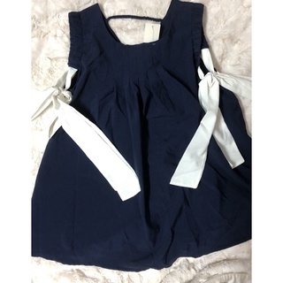 Đầm baby doll cột nơ dễ thương hàng mới còn tag