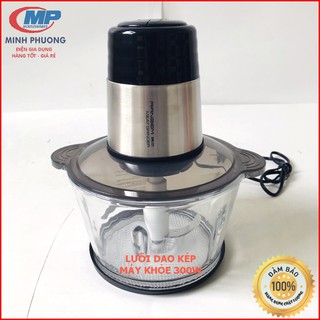 Bảo Hành 12Tháng Máy xay thịt Ranbem 224A lưỡi dao kép 300W với 2 chế độ xay