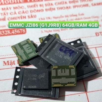 Ic ổ cứng emmc JZI86 G1J9R8 bộ nhớ ram 4GB ROM 64GB