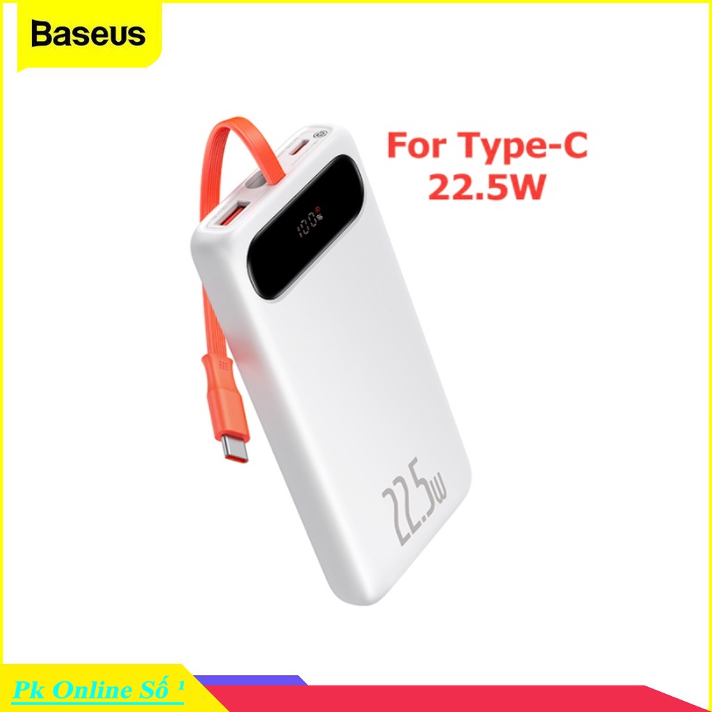 Pin sạc dự phòng ngoài Baseus 22.5W 20000mAh PD 20W 10000mAh cho iPhone 13 Pro Max Xiaomi