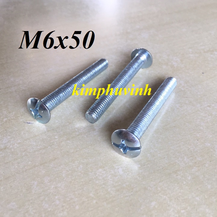 50 CON - 6x50mm BULONG ĐẦU BAKE - ỐC BAKE ĐẦU DÙ