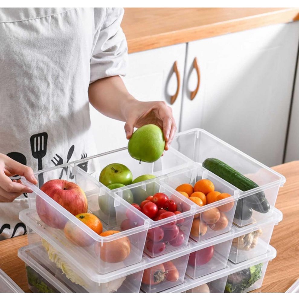 Khay Đựng Thực Phẩm Khay nhựa chia ngăn tủ lạnh Hộc Ngăn tủ lạnh Khay cánh tủ lạnh Giá để đồ trong t