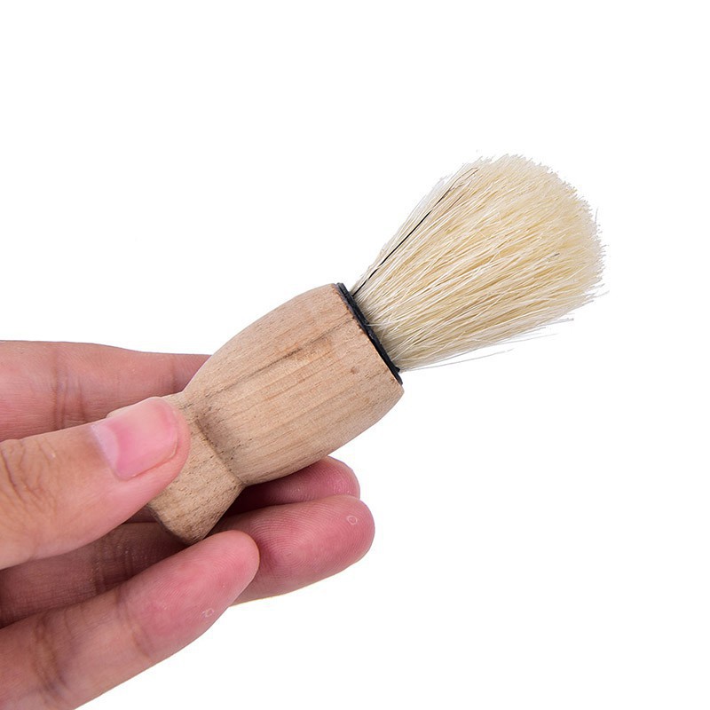 1x pro Bàn Chải Cạo Râu Tay Cầm Bằng Gỗ