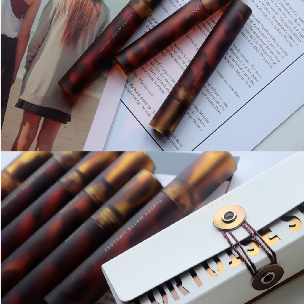 Joocyee Son môi Amber Tortoise chống thấm nước lâu trôi màu đỏ nâu lipmatte son kem lì | BigBuy360 - bigbuy360.vn