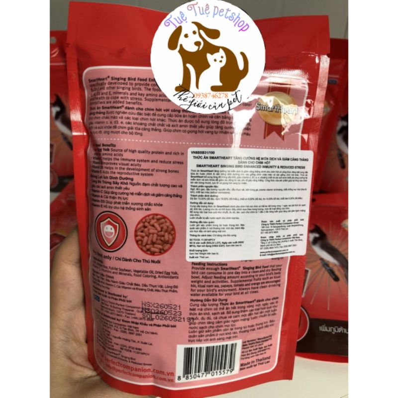 Cám Cho Chim sáo,Nhồng Smartheart 400g-Tuệ Tuệ petshop