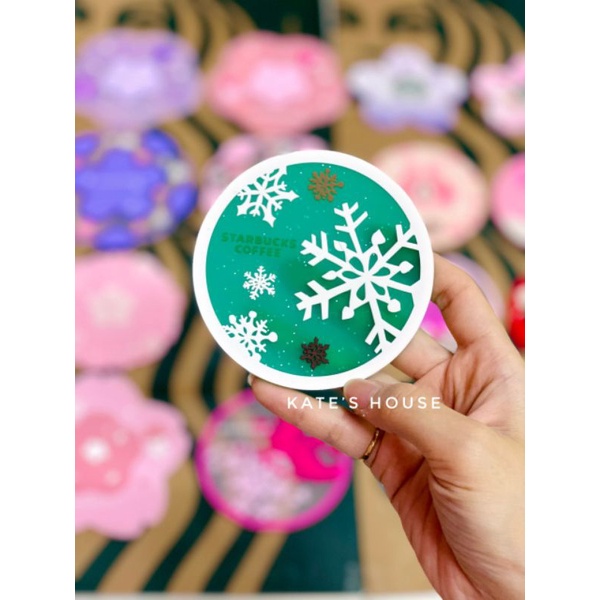 ĐẾ LÓT LY SỨ, LÓT LY THUỶ TINH HÌNH STARBUCKS