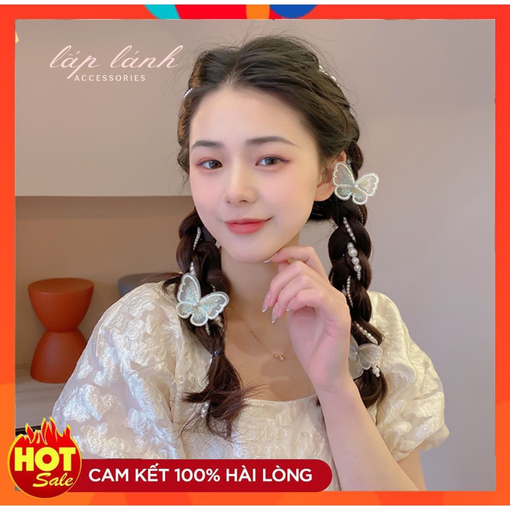 [HOT] Kẹp Tóc Phím Nối Tóc Hình Chuỗi Ngọc Trai Nhân Tạo Phối Tua Rua Phong cách thời trang cá tính 214KTNT8