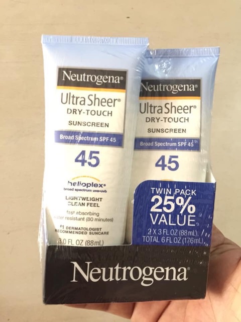 Kem chống nắng hàng ngày  Neutrogena Ultra Sheer Dry-Touch SPF 45