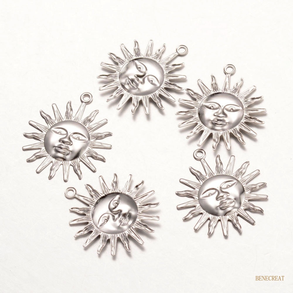 Set 20 Mặt Dây Chuyền Bằng Thép Không Gỉ 316 25x22 X 1mm Lỗ 1mm