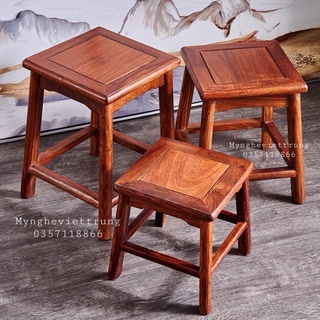 Ghế Đẩu Gỗ Hương, Ghế Vuông Thủ Công Cao Cấp