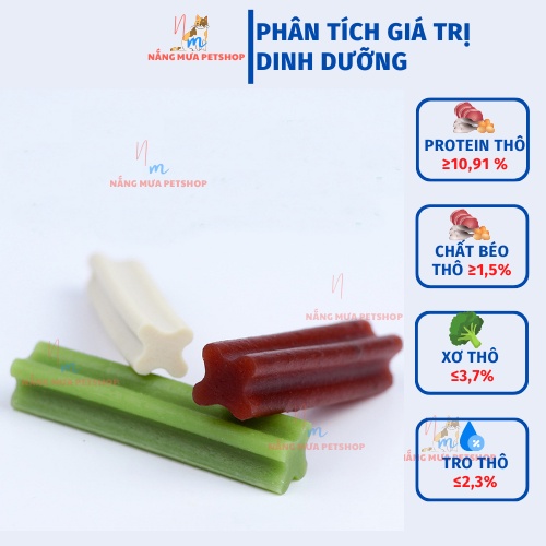 Xương gặm làm sạch răng cho chó 4 hương vị hộp lớn 230gr
