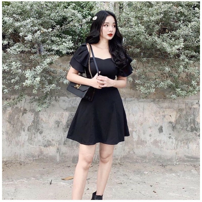 Đầm trắng rớt vai tay bèo 2 lớp - Mina Dress - Dáng xòe-Pink moon store | BigBuy360 - bigbuy360.vn