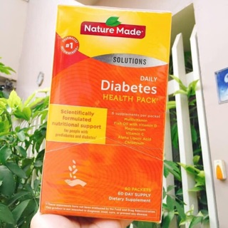 Vitamin bổ sung cho người bị tiểu đường Diabetes Nature Made Daily Heath pack [date 6/23]