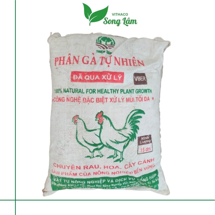 Phân gà hữu cơ ủ hoai Vber đã qua x.ử lý trồng rau sạch, cây ăn trái cực tốt (bao 15dm3)