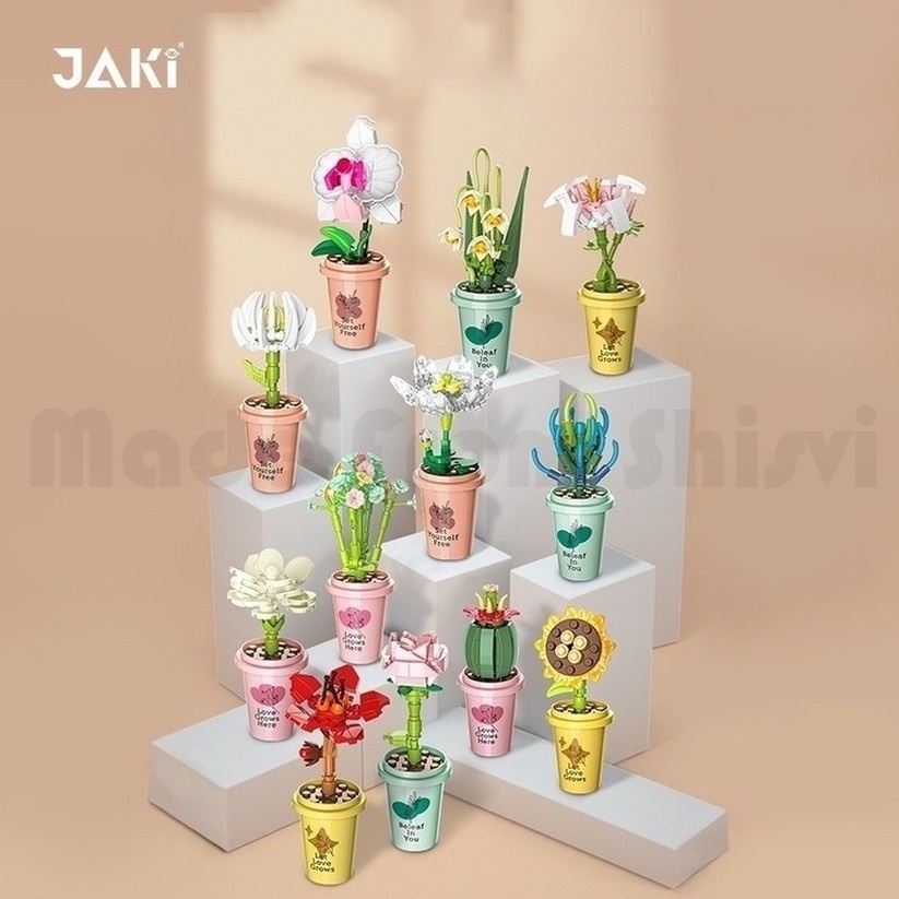 Khối Lego Xếp Hình Hoa Hồng Mini 6+ Tuổi