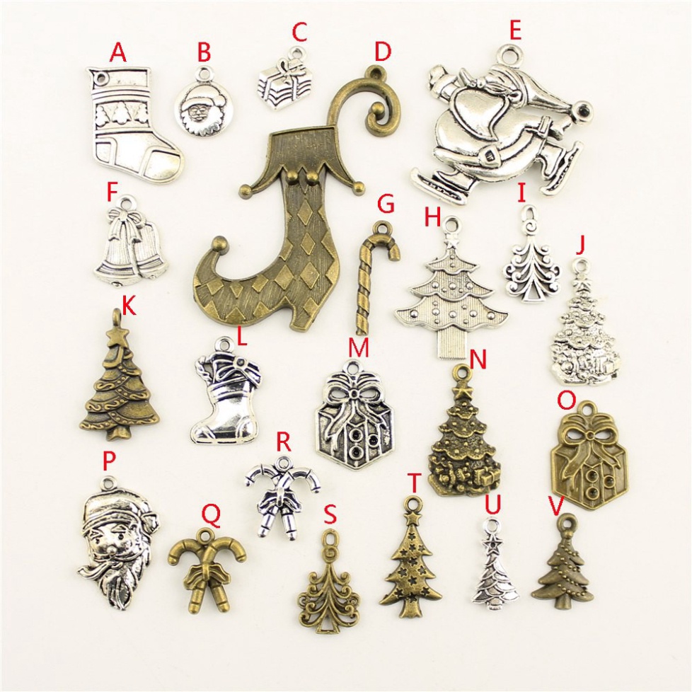 Sale 68% Phụ kiện làm trang sức hình ông già Noel và chuông giáng sinh, O-25x18mm Giá Gốc 21000 đ - 2K75-5