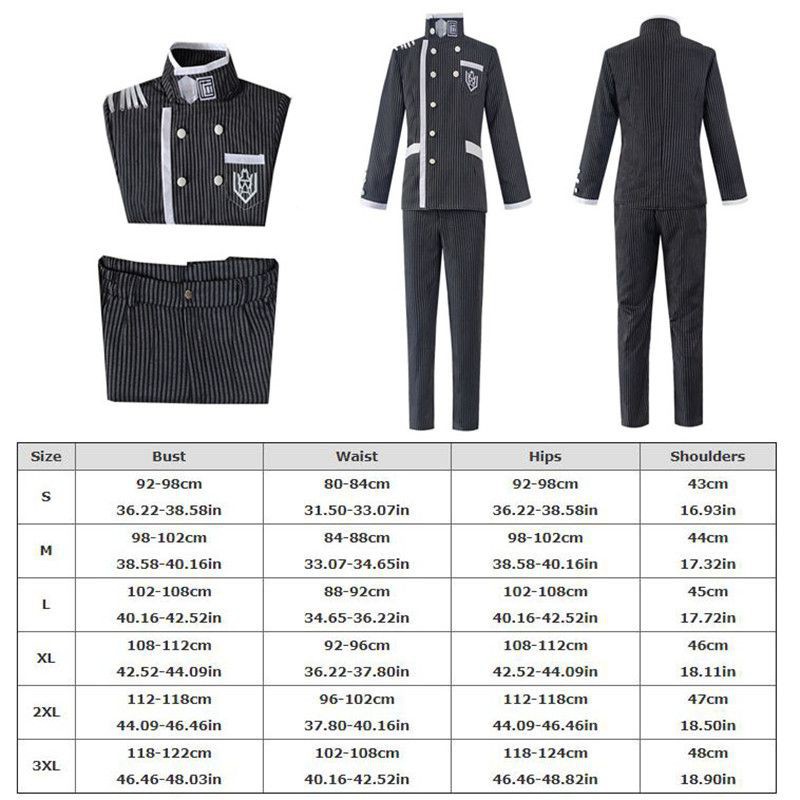 Danganronpa V3 Saihara Shuichi Cosplay Costume Co School Pants Uniform Wig