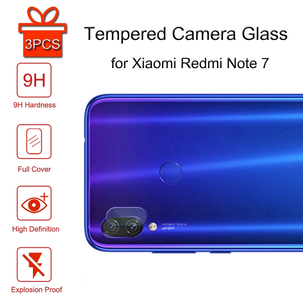 Bộ 3 miếng kính cường lực bảo vệ camera sau dành cho điện thoại Xiaomi Redmi Note 7/Note 7 Pro