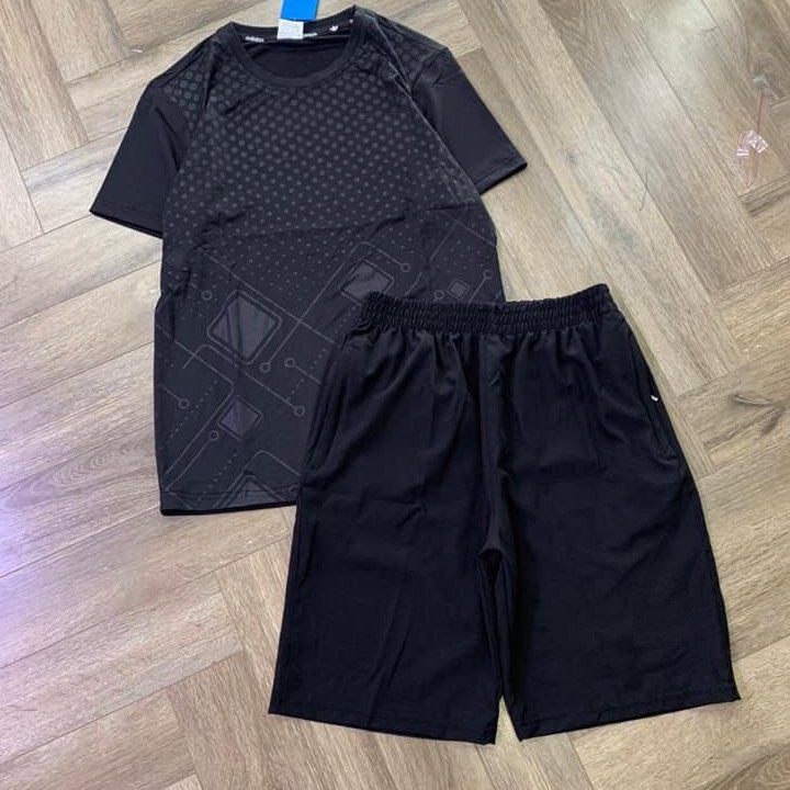 Bộ Thể Thao Nam, Cổ Tròn, Hoạ Tiết 4 Màu Cực Đẹp, Áo Vải Lạnh, Quần Vài Gió, Năng Động, Trẻ Trung | BigBuy360 - bigbuy360.vn