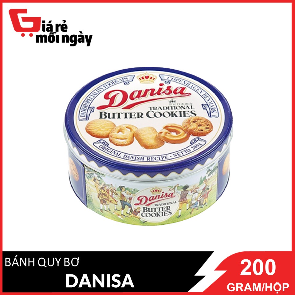 Bánh quy bơ Danisa Size nhỏ Hộp 200g (date mới)