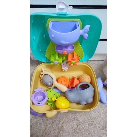 Vali kéo đồ chơi bé trai bé gái đi biển xúc cát nghịch nước, nhà tắm valy mẫu mới hot hè 2023 bộ 9 chi tiết