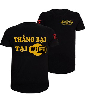 (SALE) Áo Thun Liên Quân Mobile Màu Đen - Thắng Bại Tại WiFi