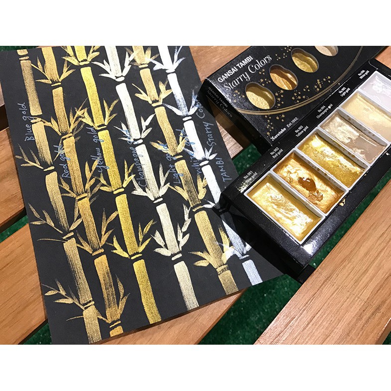Bộ màu nước ánh nhũ Gansai Tambi Kuratake Nhật Bản FULL màu - A02