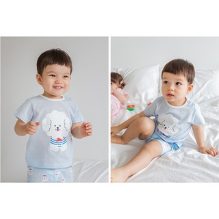 Bộ đồ cộc tay cotton giấy Cordi - I bé trai , bé gái