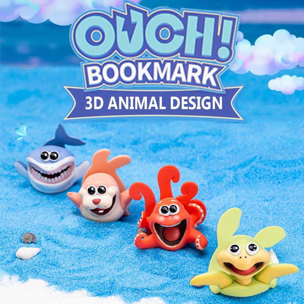 HS Bookmarks School Stationery Gift Creative PVC Octopus Lobster 3D Stereo