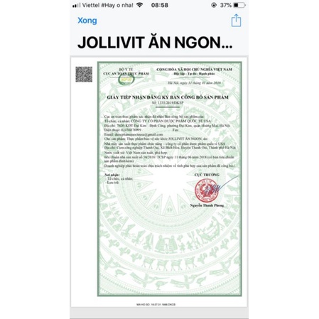 Jolibee Ăn ngon ngủ tốt bé thông minh hộp 20 ống