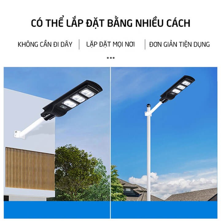 Đèn đường năng lượng mặt trời công suất 90W cảm biến ánh sáng Solar Street Light