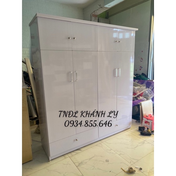Tủ áo lớn nhựa đài loan ngang 163 cao 185 màu trắng