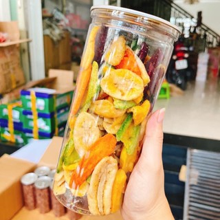 Rau củ thập cẩm sấy giòn loại 1 lon pet 250gr