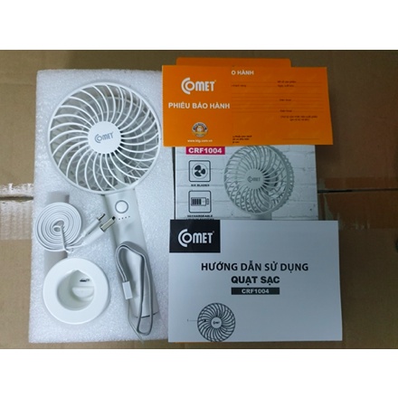 Quạt sạc cầm tay comet CRF1004 chính hãng