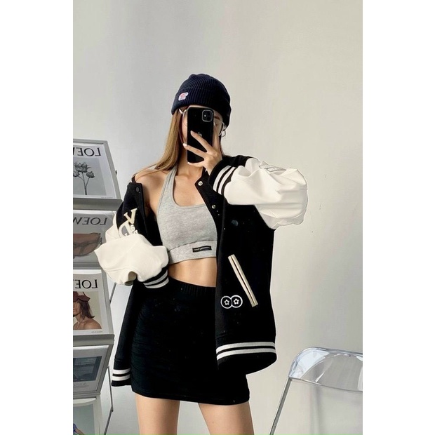(MẪU MỚI) ÁO KHOÁC BOMBER NỮ HỌA TIẾT NHỮNG BÔNG HOA NHỎ XINH LUNG LINH THỜI TRANG HHP