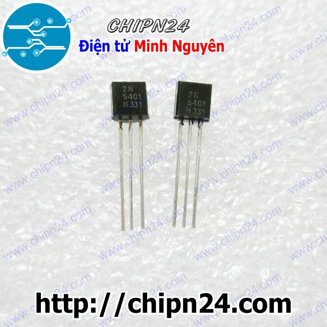 [10 CON] Transistor 2N5401 TO-92 PNP 300mA 100V (N5401 5401)