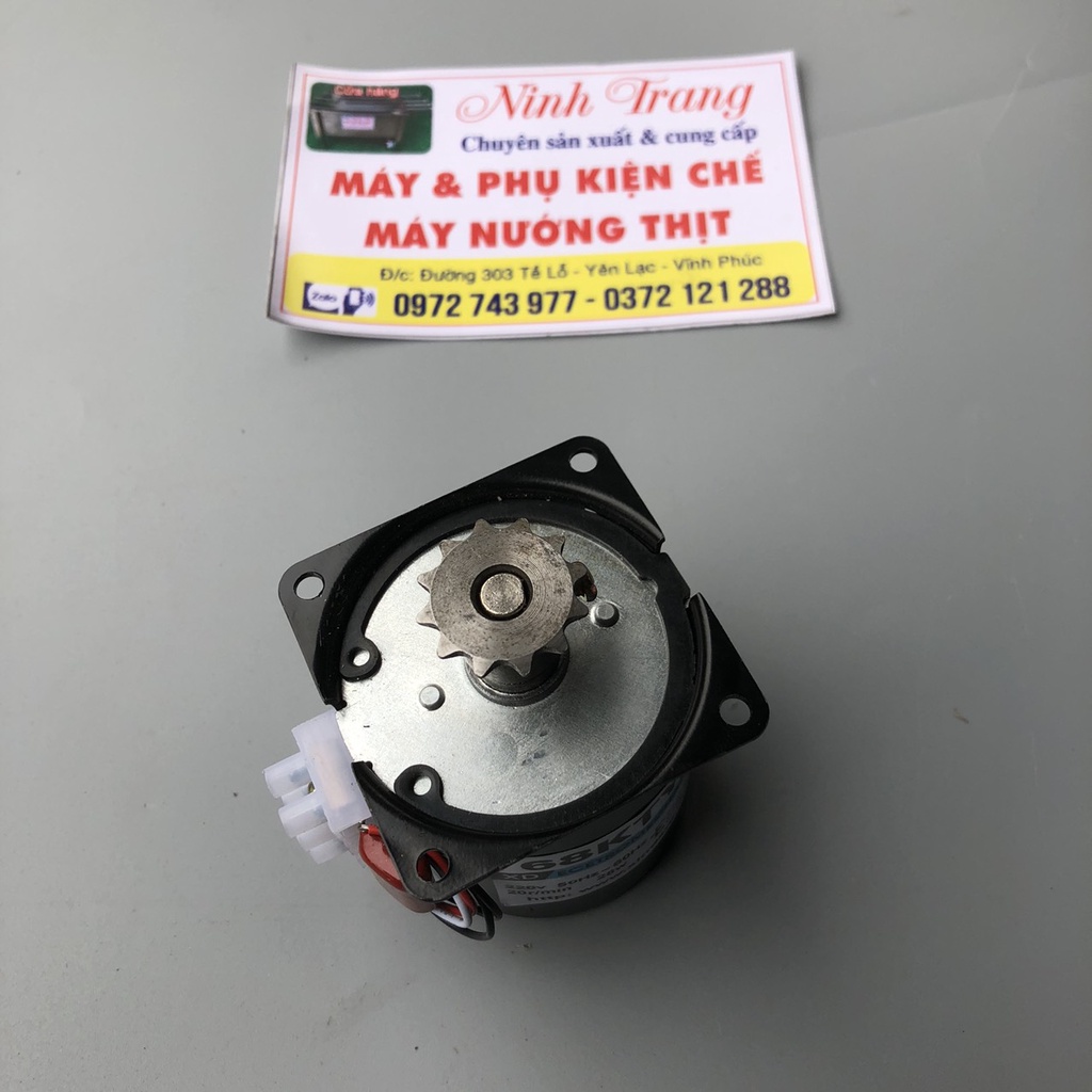 Mô tơ giảm tốc 220V _28w + bộ chế máy quay thịt