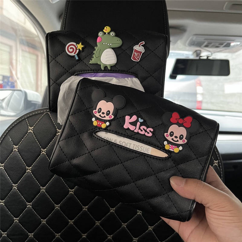 Tissue Box for Car Creative Car Tissue Bag Napkin Carton Hanging Car Sun Visor Armrest Box Tissue Box for Women car accessories a6nE