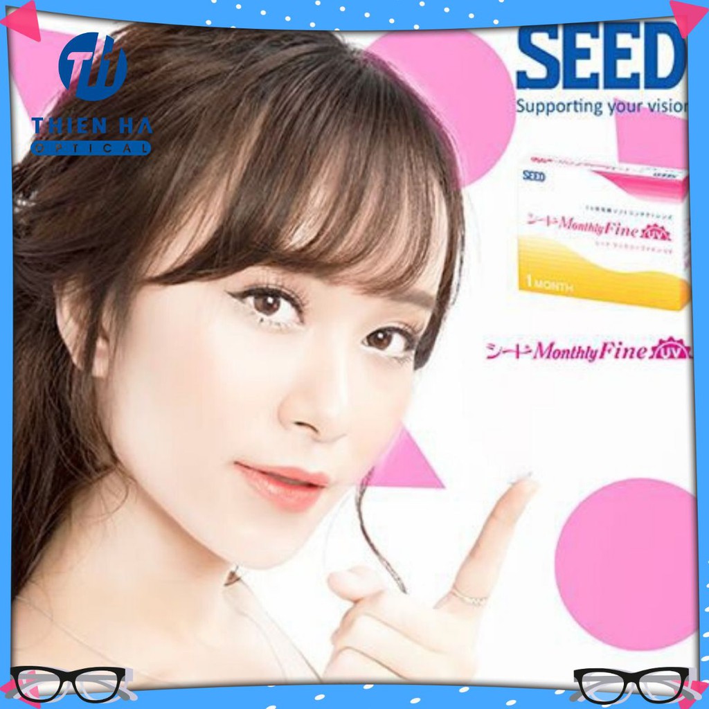 🔎[ SIÊU HOT ] Kính áp tròng 1 tháng không màu SEED- Nhật Bản 🕶