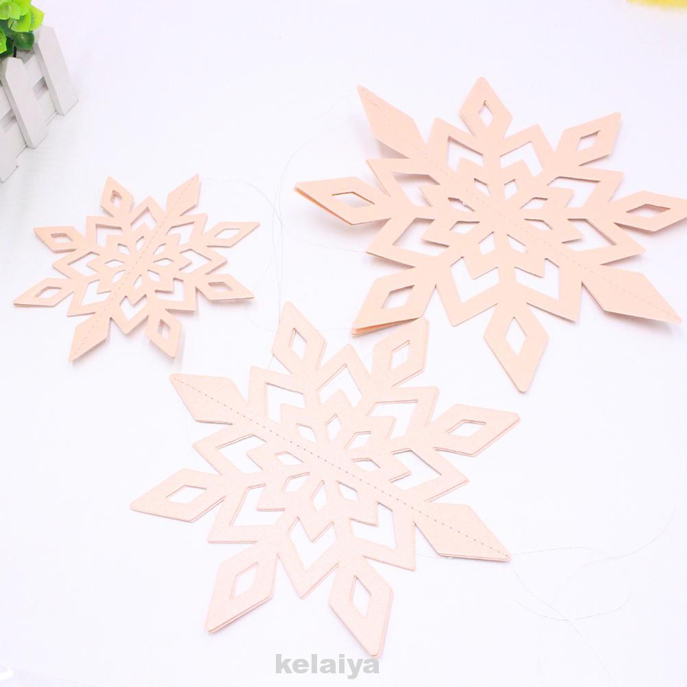 6 Pcs Christmas DIY Decoration Easy Install Snow Flower Shape Hanging Ornament